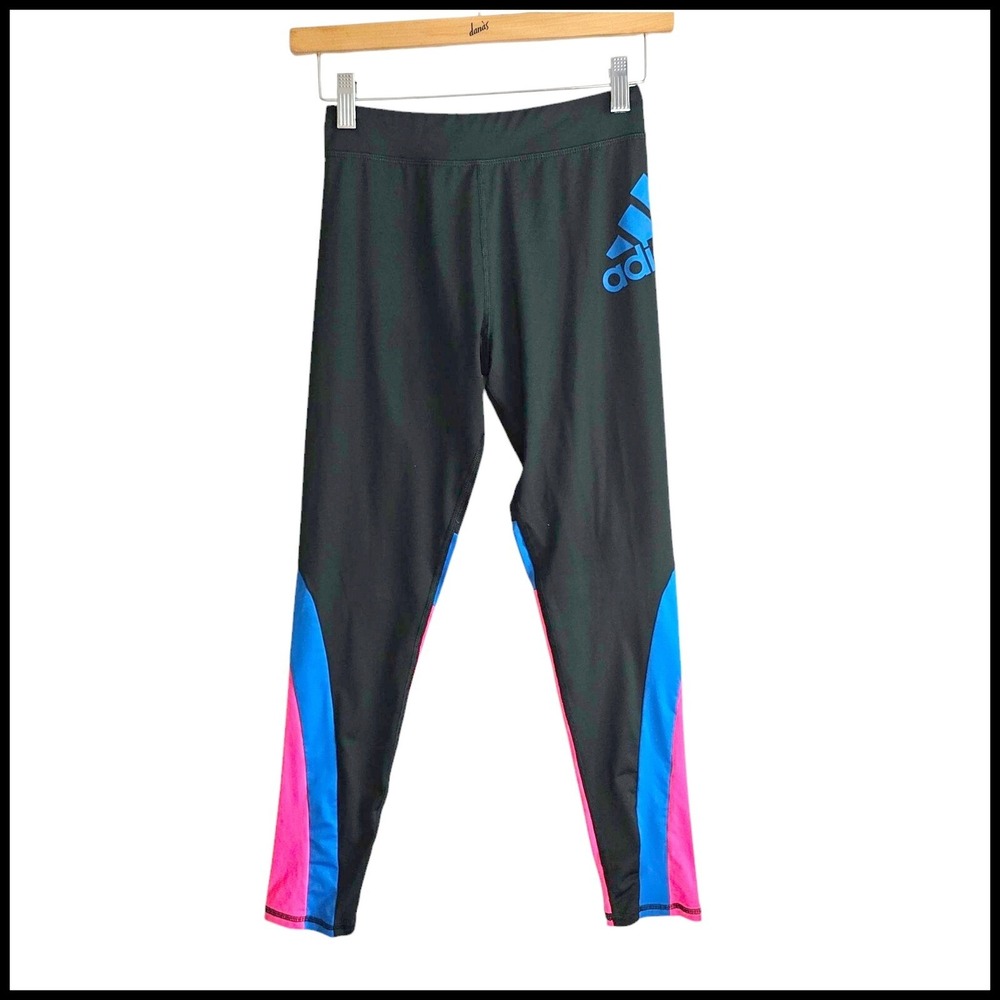 Adidas Kids Leggings Activewear‎ Colorblock Athletic Pants Size 12 14 Years